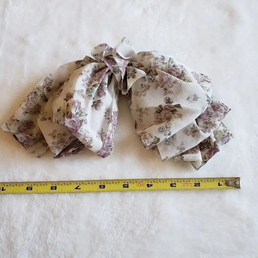 Floral Bow Hair Barrette